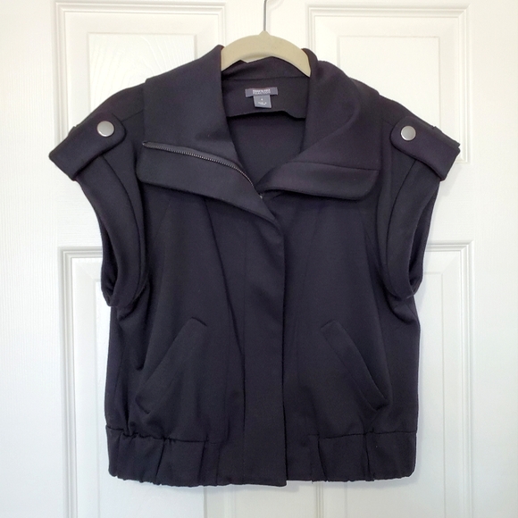 Kenneth Cole Reaction knit jacket vest black size 4 fits XS, S two way zipper - Picture 6 of 16